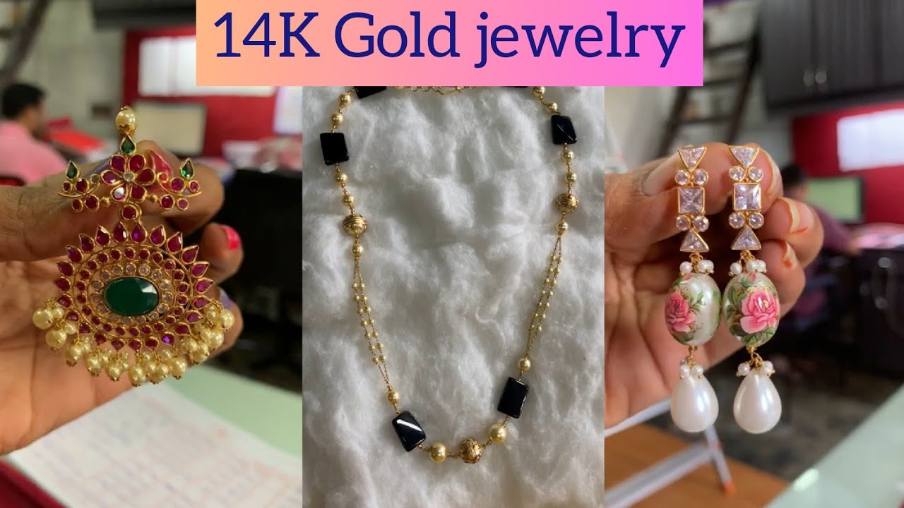 14Cts light Weight Gold Jewelry With Prices l Contact Details l