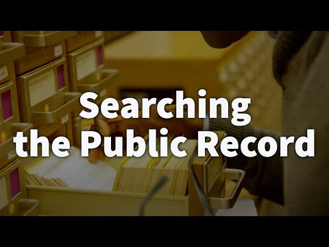 Searching the Public Record