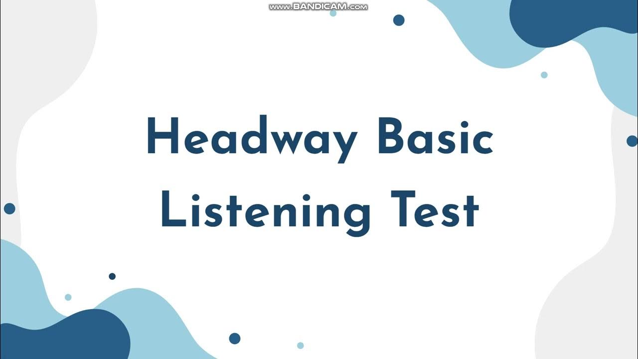 Headway Basic Skill Test Unit3 YouTube