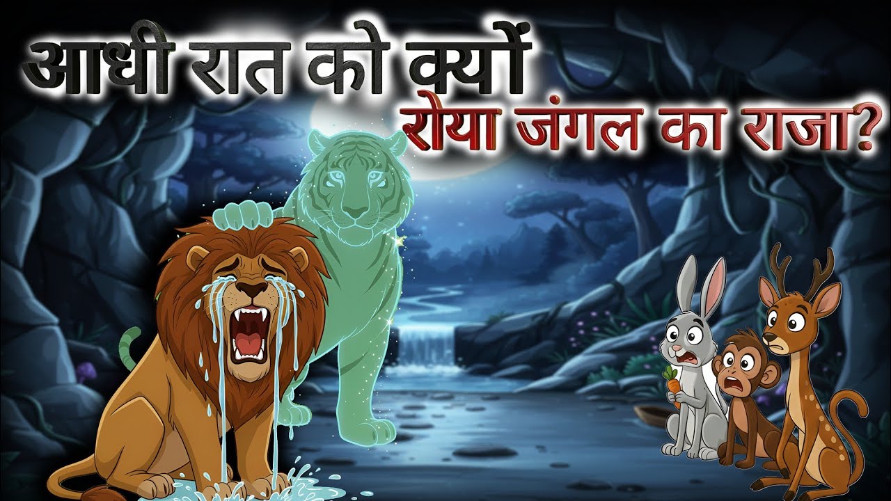 आधी रात को क्यों रोया जंगल का राजा? | Moral Story | Hindi Kahaniya 