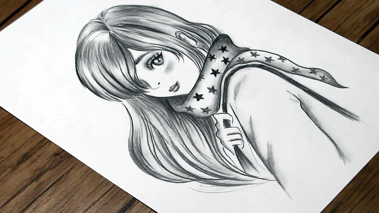 How to Draw a Cute Anime Girl with Pencils Drawing Tutorial Anime