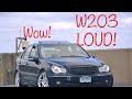 W203 Mercedes 2002 c320 flowmaster series 10 custom exhaust