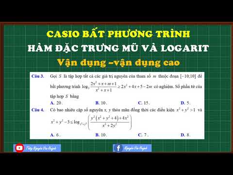 Video Casio bất phương trình hàm đặc trưng mũ và logarit... - youtube