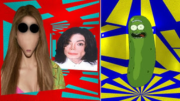 Shakira Nightmare, Michael Jackson & Pickle Rick Nextbots Gmod in Parallax - Escape or Fight Back?!