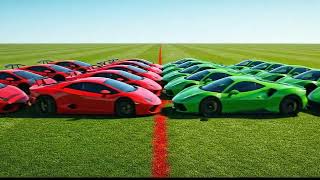 500 Ferrari vs 500 Lamborghini | Extreme Crash Test Experiment