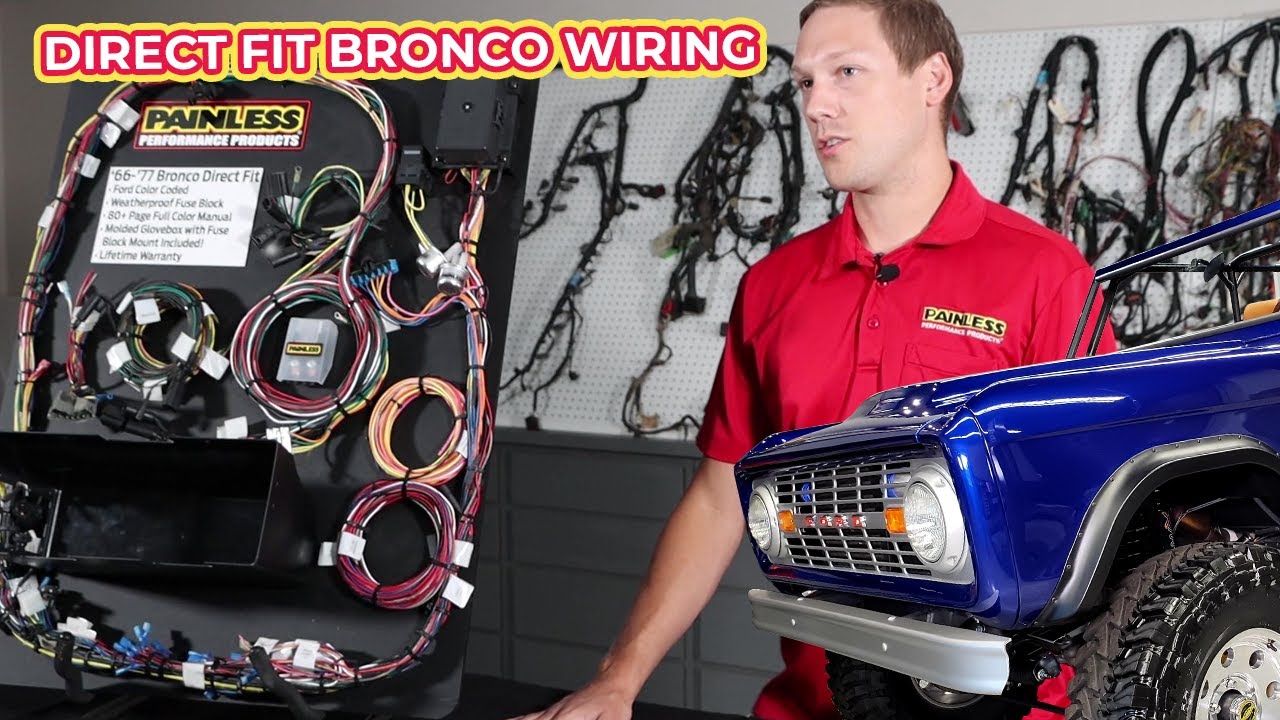 1966-1977 Ford Bronco - Direct Fit Wiring Harness from Painless - YouTube