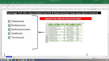 Excel Magic Trick 1331: Import Multiple Excel Files & Sheets into Excel: Power Query Get & Transform