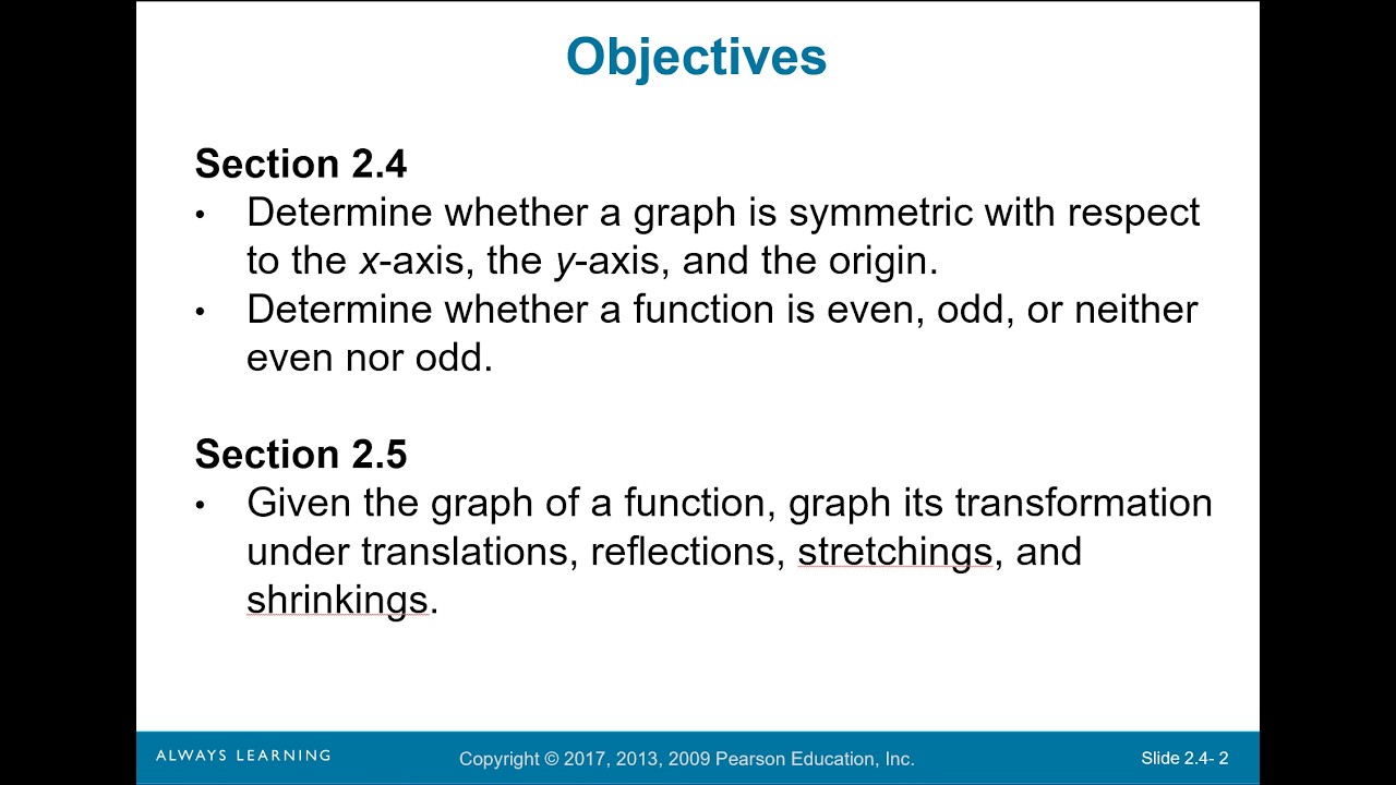Lecture 2.4/2.5 - Symmetry and Transformations