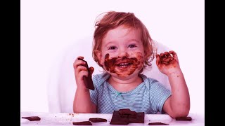 Cute Baby Eating Chocolate Giving Chocolates To Babies