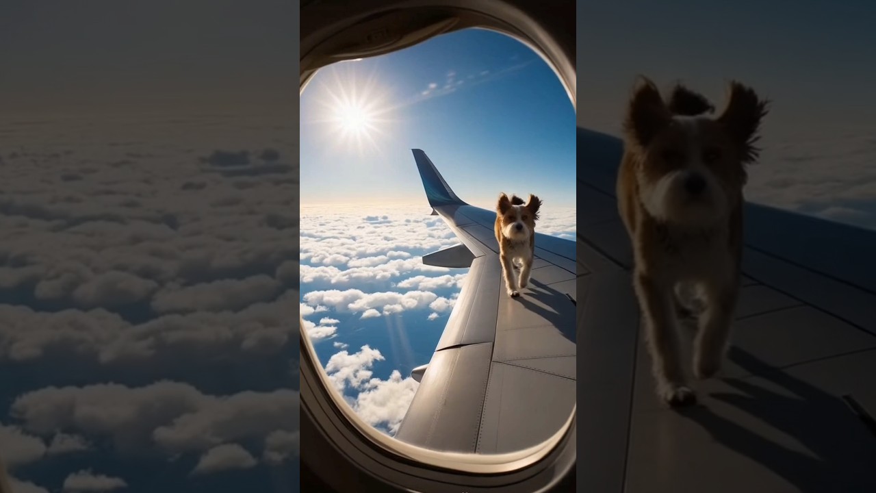 Unreal scene from Emirates 😱 | dog on flight wing | 