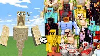 Minecraft All Golems vs Deserted - Epic Battle of Power and Strength!