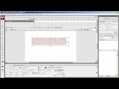 FLASH CS3 - Text Scroll Box - subscriber help 1