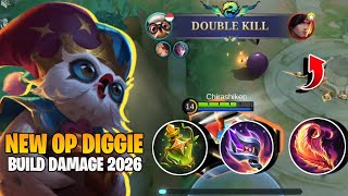 NEW OP DIGGIE DAMAGE BUILD 2026 🔥 ONE SHOT DOUBLE KILL! | Build Top Global Diggie MLBB