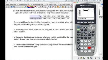 Linear Regression on a Calculator HW Help Video