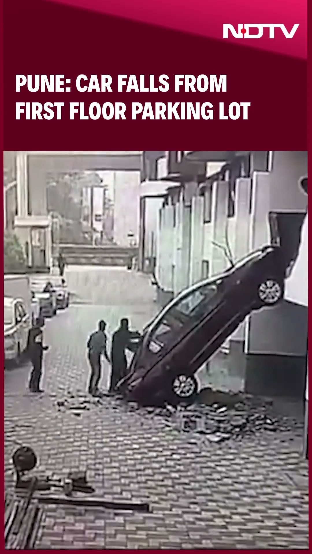 Pune: Car Falls From First Floor Parking Lot