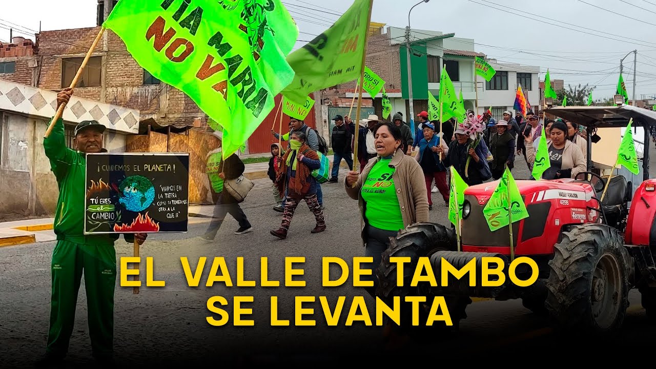 Pobladores del Valle de Tambo protestan con tractores y caravanas ...