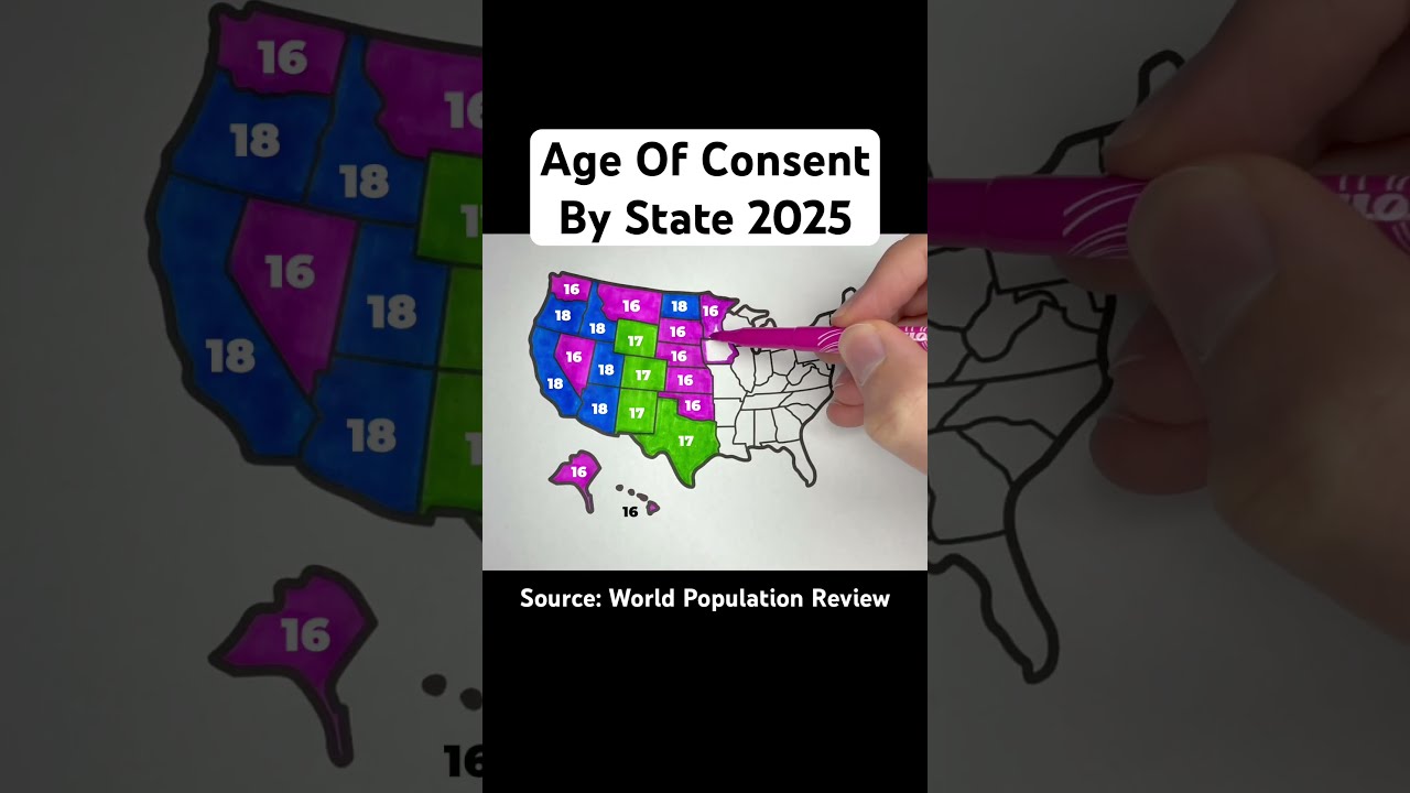 Age Of Consent By State 2025 Usa Map Geography States Maxres2 