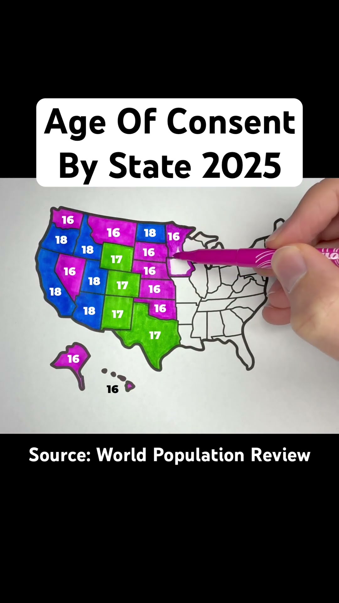 Age Of Consent By State 2025 Usa Map Geography States Oar2 