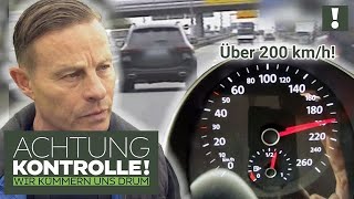 Mercedes heizt über AUTOBAHN! 😱 Riskanter Fahrstil! | Achtung Kontrolle | Kabel Eins