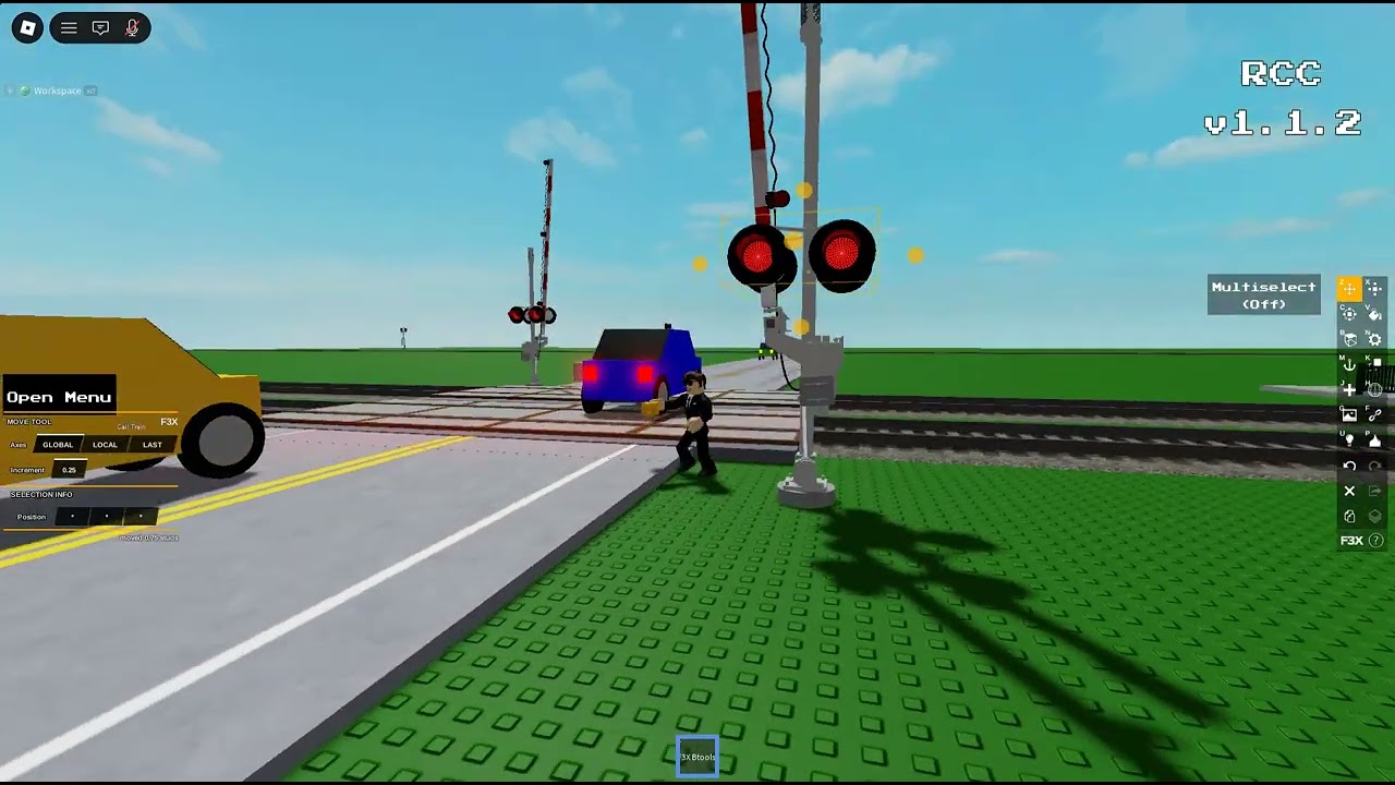 Building a Railroad Crossing in Roblox