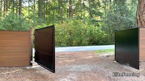 Swing gate with electric motor