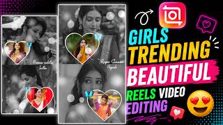 Girls Trending Heart Frame Reels Editing | Inshot Tutorial | Black & White Color Splash Effect screenshot 2