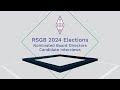 RSGB 2024 Elections - Nominated Director interviews
