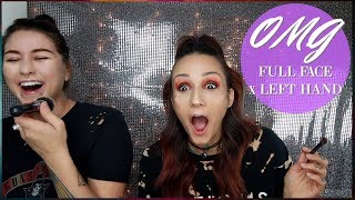 Full Face Using The Opposite Hand Makeup Challengeft. Brin Amberlee