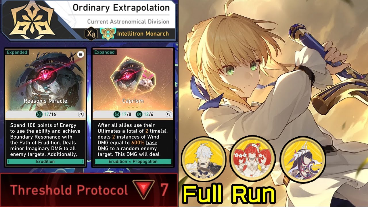 Saber Unlimited Excalibur Works With Erudition Path & Caprism Full Run | DU Protean Hero Protocol 7