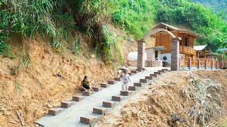 Download Lagu Harvesting wild tangerines to sell at the market - Building stairs leading up to the farm MP3
