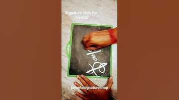 Signature style for "Jayanta"