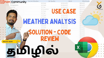 UiPath | Weather Analysis UI Automation Solution | தமிழில் | Yellowgreys