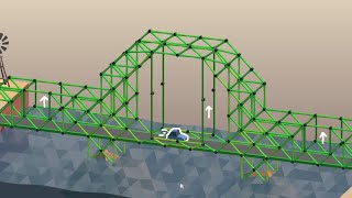 Poly Bridge Ep 3 | Triple Elevator Drawbridge
