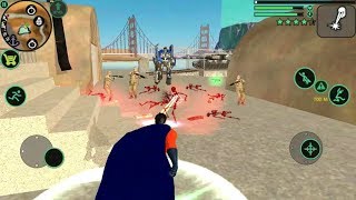 ► Flying Superman Vegas With Transformer Car Battle - Vegas Crime Simulator MOD apk Android Gameplay screenshot 4