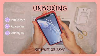 Unboxing iPhone XR 2021 + Accessories | iBox 🍒✨