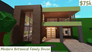 Bloxburg - Modern Botanical Family House Speed Build & Tour // $75k (Roblox)