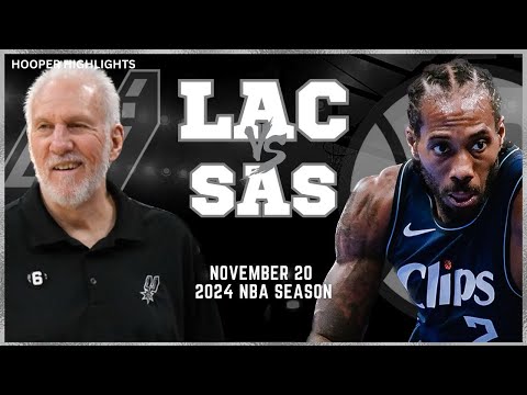 San Antonio Spurs vs LA Clippers Full Game Highlights | Nov 20 | 2024 NBA Season