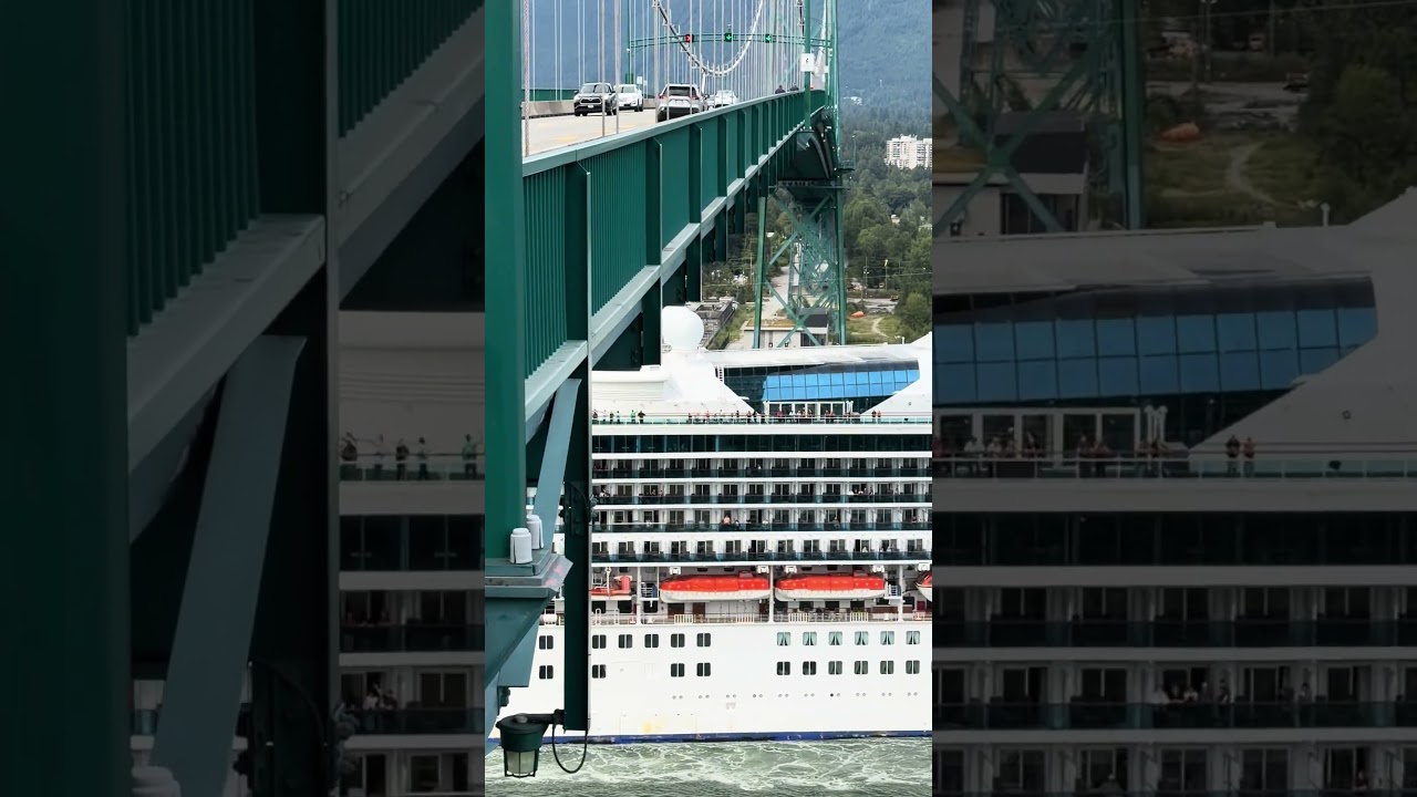 Grand Princess Under Lions Gate! 🎯🛳️ #shorts #Vancouver