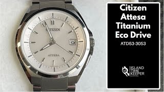Citizen Attesa Titanium Eco Drive 39.5MM ATD53-3053 Unboxing No Sound No Commentary