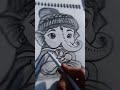 Cute Ganpati Bappa 🐘✨ | Handmade sketch 💛 | Watch till end 🙏 #shorts
