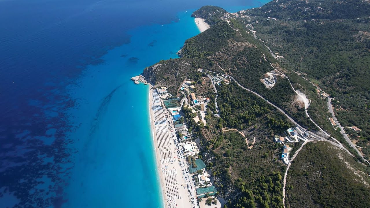 Best Beaches 📍 Kathisma Beach, Lefkada Greece 🎵 Deep House Drone 4K Footage