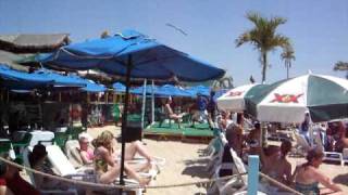 Billysgans Island beach bar and restaurant at Cabo San Lucas Mexico