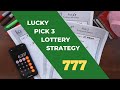 Lucky Pick 3 Lottery Strategy - Triple 777's With Date Sums