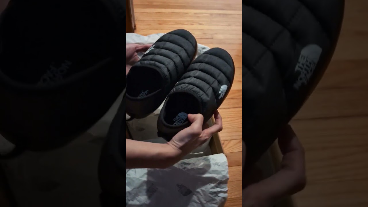 The North Face ThermoBall Traction Mules V in Phantom Grey Heather Print/TNF Black 