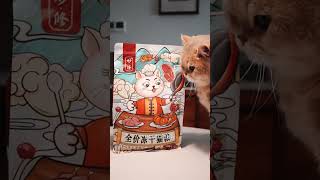 Chinese Kitten Obsession with Freeze-Drying Cat Food - Miaoxiu Blue and Gold Gradient Deli