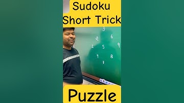 Sudoku puzzles Short trick #ytshorts #youtubeshorts #shorts #puzzle #iq  #iqtest