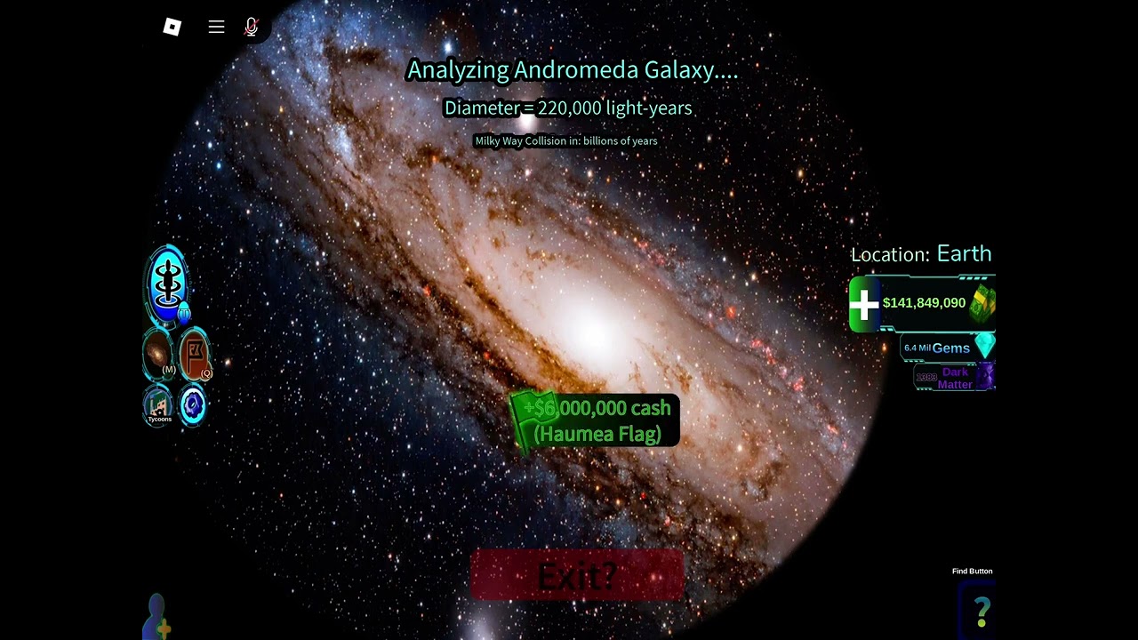 Spending the little amount of 2.5 billion in Space Tycoon Roblox