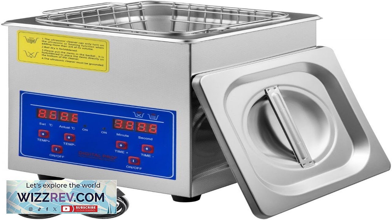 VEVOR Sonic Cleaner 2L Digital Ultrasonic Parts Cleaner with Timer 40kHz Professional