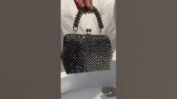 MOON bag in silver🩶#asmr #beadbag #handmade #tutorial