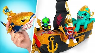 Versunkenes Goldschiff, Schatzflasche und Gold-Hai || Treasure X Spielsets UNBOXING screenshot 2